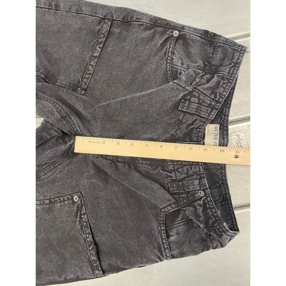 We The Free Free People Supersonic Slim Pants Womens 6 Black Faded Wash Cropped - Picture 12 of 13